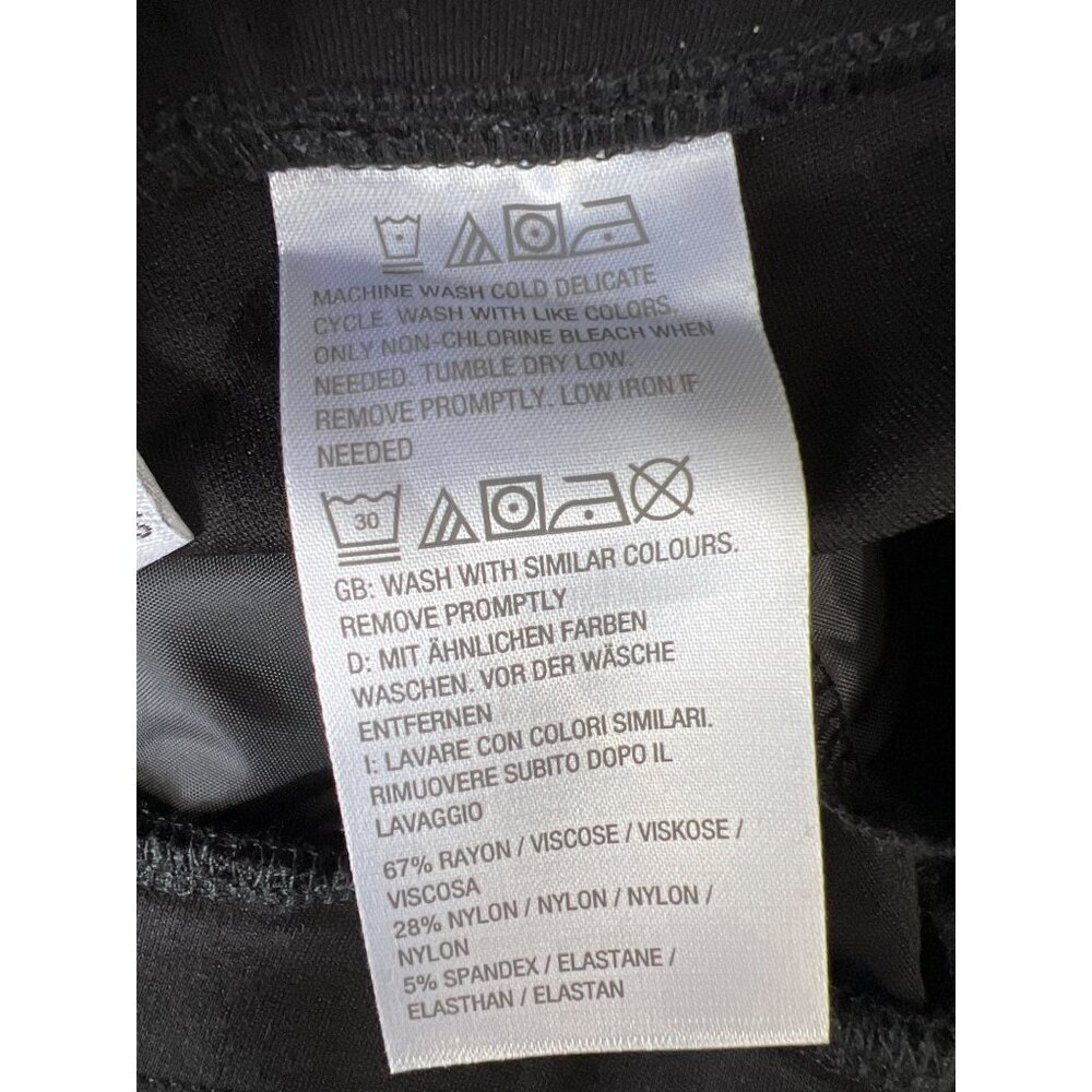 Susan Graver Petite Smart Ponte Knit Slim Leg Pants Black Womens Size XX Small - Picture 4 of 6